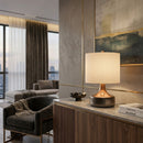 Modern European furniture - Drum Linen Ceramic Table Lamp - www.oroatrade.com