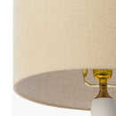 Modern European furniture - Drum Linen Ceramic Table Lamp - www.oroatrade.com