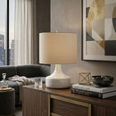 Modern European furniture - Drum Linen Ceramic Table Lamp - www.oroatrade.com