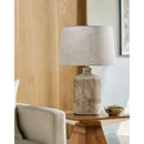 Hospitality furniture - Gray Ceramic Table Lamp - www.oroatrade.com