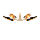 Hospitality furniture - Black Metal Shades 6-Light Chandelier - www.oroatrade.com