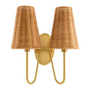Contract furniture - Rattan 2-Light Wall Lamp - www.oroatrade.com