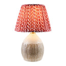 Contract furniture - Red Patterned Fabric Table Lamp - www.oroatrade.com