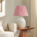 Contract furniture - Red Patterned Fabric Table Lamp - www.oroatrade.com