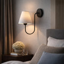 Hospitality furniture - Linen Curved-Arm Wall Lamp - www.oroatrade.com