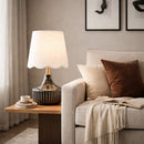 Modern European furniture - Scalloped Jute Table Lamp - www.oroatrade.com
