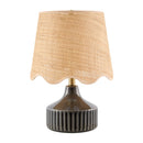 Modern European furniture - Scalloped Jute Table Lamp - www.oroatrade.com
