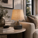 Modern European furniture - Scalloped Jute Table Lamp - www.oroatrade.com
