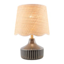 Modern European furniture - Scalloped Jute Table Lamp - www.oroatrade.com