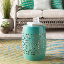 Modern European furniture - Openwork Ceramic Garden Stool - www.oroatrade.com