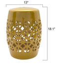 Modern European furniture - Openwork Ceramic Garden Stool - www.oroatrade.com