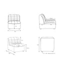 Modern European furniture - Tufted Modular Sofa - www.oroatrade.com