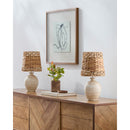 Hospitality furniture - Cement Woven Seagrass Table Lamps (2) - www.oroatrade.com