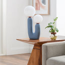 Modern European furniture - Double Round Glass Table Lamp S - www.oroatrade.com