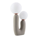 Modern European furniture - Double Round Glass Table Lamp S - www.oroatrade.com
