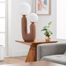 Hospitality furniture - Double Round Glass Table Lamp L - www.oroatrade.com
