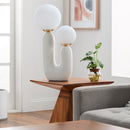 Hospitality furniture - Double Round Glass Table Lamp L - www.oroatrade.com