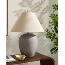 Hospitality furniture - Glazed Gray Ceramic Table Lamp - www.oroatrade.com