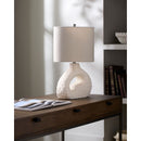 Hospitality furniture - White Carved Accent Table Lamp - www.oroatrade.com