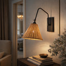 Hospitality furniture - Conical Rattan Wall Lamp - www.oroatrade.com