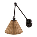 Hospitality furniture - Rattan Adjustable-Arm Wall Lamp - www.oroatrade.com