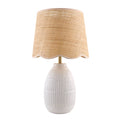 Hospitality furniture - Scalloped Beige Jute Table Lamp - www.oroatrade.com