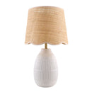 Hospitality furniture - Scalloped Beige Jute Table Lamp - www.oroatrade.com