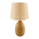 Hospitality furniture - Scalloped Beige Jute Table Lamp - www.oroatrade.com