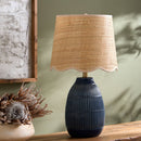 Hospitality furniture - Scalloped Beige Jute Table Lamp - www.oroatrade.com