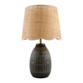 Hospitality furniture - Scalloped Beige Jute Table Lamp - www.oroatrade.com