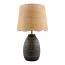 Hospitality furniture - Scalloped Beige Jute Table Lamp - www.oroatrade.com