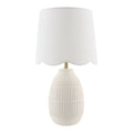 Hospitality furniture - Scalloped Linen Ceramic Table Lamp - www.oroatrade.com