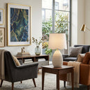 Hospitality furniture - Scalloped Linen Ceramic Table Lamp - www.oroatrade.com