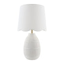 Hospitality furniture - Scalloped Linen Ceramic Table Lamp - www.oroatrade.com