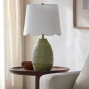 Hospitality furniture - Scalloped Linen Ceramic Table Lamp - www.oroatrade.com