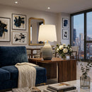 Hospitality furniture - Scalloped Linen Ceramic Table Lamp - www.oroatrade.com