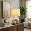 Contract furniture - Cotton Shade Arched Table Lamp - www.oroatrade.com