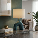 Contract furniture - Cotton Shade Arched Table Lamp - www.oroatrade.com