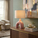 Contract furniture - Cotton Shade Arched Table Lamp - www.oroatrade.com