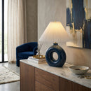 Hospitality furniture - Pleated White Fabric Table Lamp - www.oroatrade.com