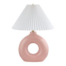 Hospitality furniture - Pleated White Fabric Table Lamp - www.oroatrade.com
