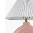 Hospitality furniture - Pleated White Fabric Table Lamp - www.oroatrade.com