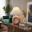Hospitality furniture - Pleated White Fabric Table Lamp - www.oroatrade.com