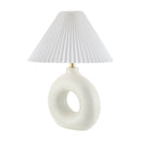 Hospitality furniture - Pleated White Fabric Table Lamp - www.oroatrade.com