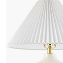 Hospitality furniture - Pleated White Fabric Table Lamp - www.oroatrade.com
