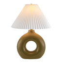 Hospitality furniture - Pleated White Fabric Table Lamp - www.oroatrade.com