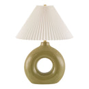 Hospitality furniture - Pleated White Fabric Table Lamp - www.oroatrade.com