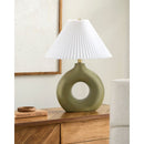 Hospitality furniture - Pleated White Fabric Table Lamp - www.oroatrade.com
