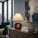Hospitality furniture - Pleated White Fabric Table Lamp - www.oroatrade.com