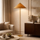 Hospitality furniture - Conical Rattan Accent Floor Lamp - www.oroatrade.com